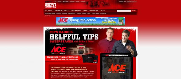 ESPN Radio’s Helpful Tips Sweepstakes with Mike & Mike