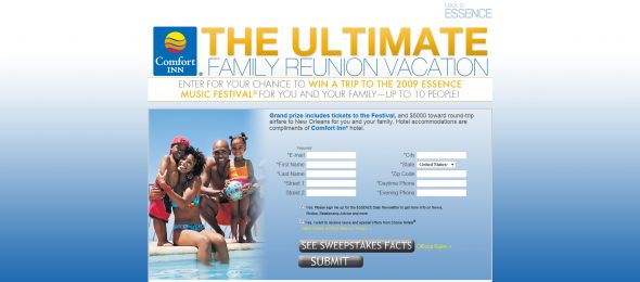 Ultimate Family Reunion Vacation Sweepstakes