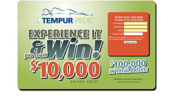 Tempur-Pedic Experience It And Win