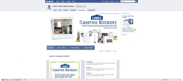 Lowe’s Campus Kickoff Contest
