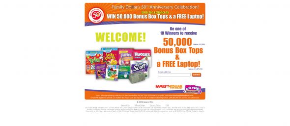 Family Dollar Bonus Box Tops for Education Sweepstakes