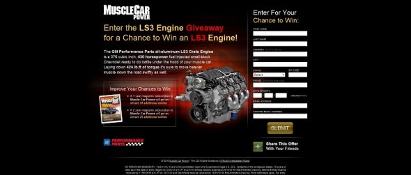 LS3 Engine Giveaway LS3 Engine Giveaway