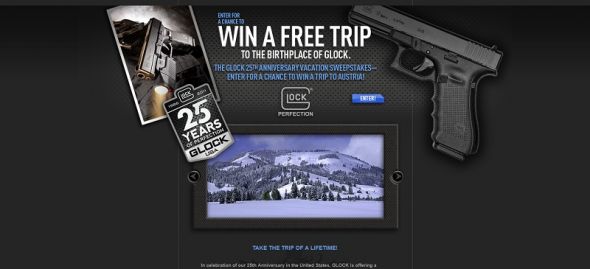 Glock 25th Anniversary Vacation Sweepstakes Glock 25th Anniversary Vacation Sweepstakes