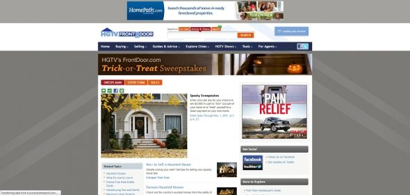 FrontDoor.com’s Trick-or-Treat Sweepstakes FrontDoor.com’s Trick-or-Treat Sweepstakes