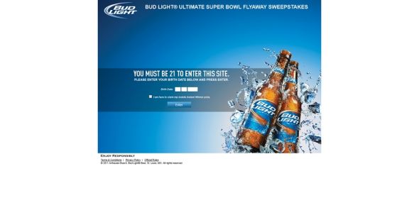 Bud Light Ultimate Super Bowl Flyaway Sweepstakes Bud Light Ultimate Super Bowl Flyaway Sweepstakes