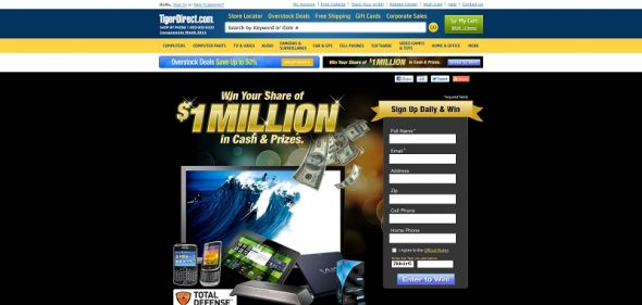 $1 Million Cash and Prizes Sweepstakes $1 Million Cash and Prizes Sweepstakes