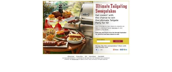 Ultimate Tailgating Sweepstakes Ultimate Tailgating Sweepstakes