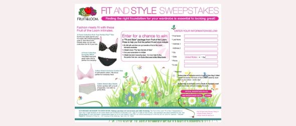 Fruit of the Loom Fit and Style Sweepstakes Fruit of the Loom Fit and Style Sweepstakes