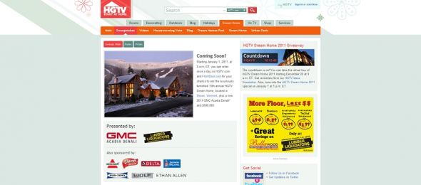 HGTV Dream Home Giveaway HGTV Dream Home Giveaway