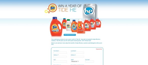 Tide HE Sweepstakes Tide HE Sweepstakes