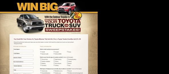 Toyota Giveaway Toyota Giveaway