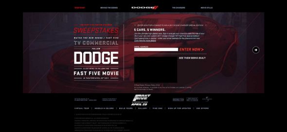 Fast Five Dodge Charger Sweepstakes Fast Five Dodge Charger Sweepstakes