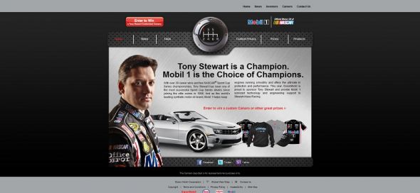 Mobil 1 and Tony Stewart–Customized Camaro Sweepstakes Mobil 1 and Tony Stewart–Customized Camaro Sweepstakes