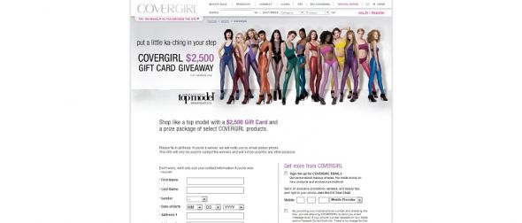COVERGIRL $2,500 Gift Card Giveaway