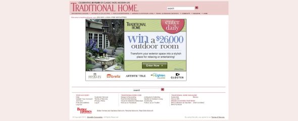 Traditional Home Outdoor Room Sweepstakes 2010,  traditionalhome.com/backyard