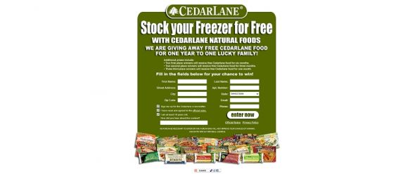 Cedarlane Natural Foods Stock your Freezer for Free Giveaway, Cedarlanefoods.com