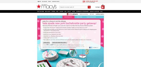 kate spade new york Bachelorette Getaway Sweepstakes kate spade new york Bachelorette Getaway Sweepstakes