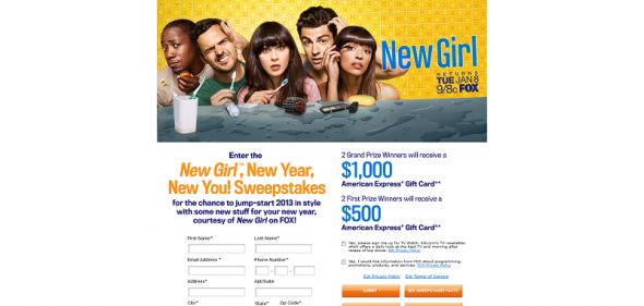 New Girl, New Year, New You! Sweepstakes New Girl, New Year, New You! Sweepstakes