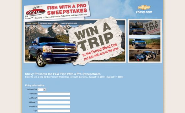 Chevy Presents the FLW Fish With a Pro Sweepstakes