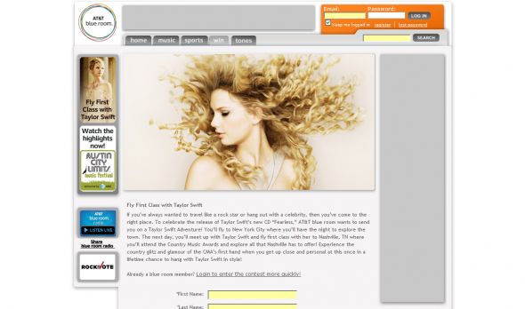 The Fly First Class with Taylor Swift Contest
