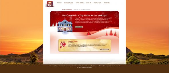 Folgers Home for the Holidays Contest