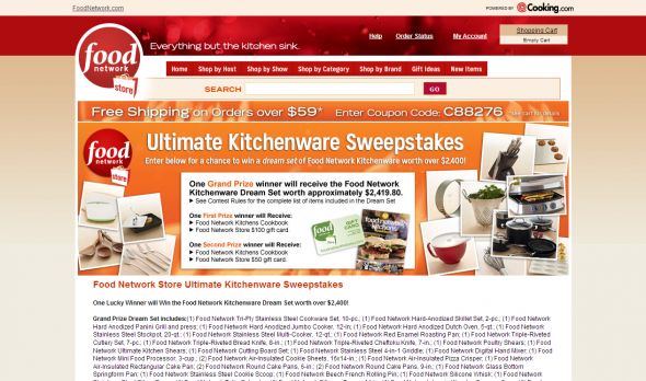 Food Network Store Sweepstakes Food Network Store Sweepstakes