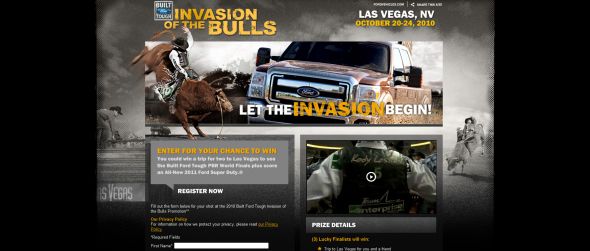 2010 Built Ford Tough PBR Invasion of the Bulls Sweepstakes