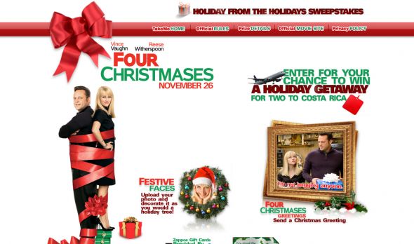 Four Christmases Holiday from the Holidays Instant Win Game & Sweepstakes