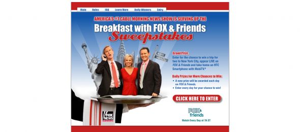 Breakfast with Fox and Friends Sweepstakes