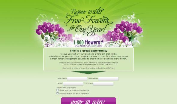 Free Flower Giveaway Contest