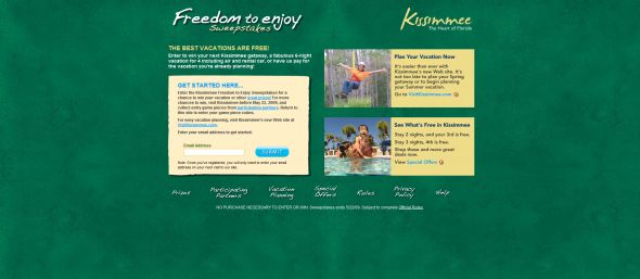Freedom to Enjoy Kissimmee Sweepstakes