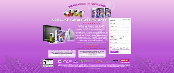 Jones Soda Karaoke Revolution Takeover Sweepstakes