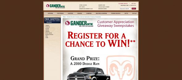 Gander Mountain Customer Appreciation Sweepstakes