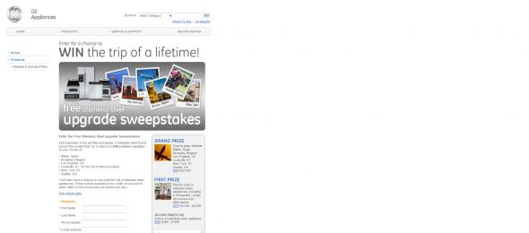 GE Stainless Steel Sweepstakes GE Stainless Steel Sweepstakes