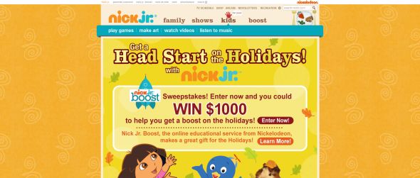 Nick Jr. Boost Sweepstakes