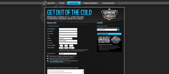 Get Out of the Cold Sweepstakes