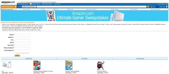 Amazon.com Ultimate Gamer Sweepstakes
