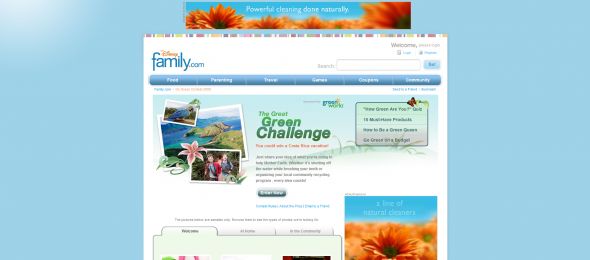 Disney Family.com The Great Green Challenge Contest