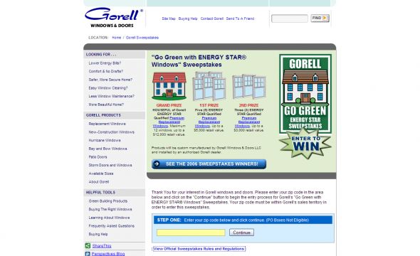 Gorell Go Green with ENERGY STAR Windows Sweepstakes