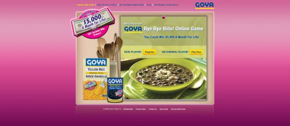 GOYA Bye Bye Bills! Game