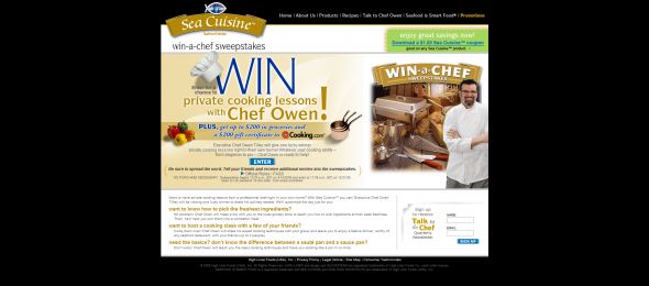 High Liner Sea Cuisine Win-a-Chef Sweepstakes