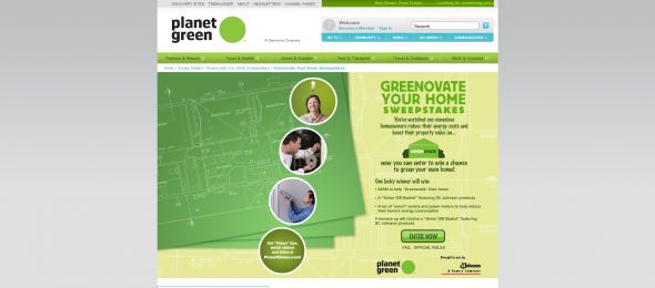 Planet Green’s Greenovate Your Home Sweepstakes