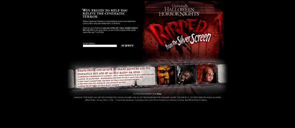 Universal’s Halloween Horror Nights Ripped from the Silver Screen Instant Win Game