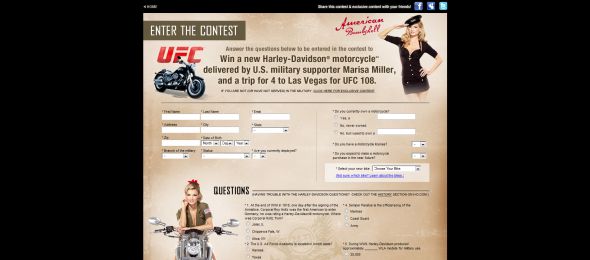 Harley Salutes the Military Contest