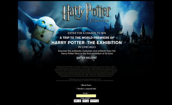 Harry Potter The Exhibition Sweepstakes