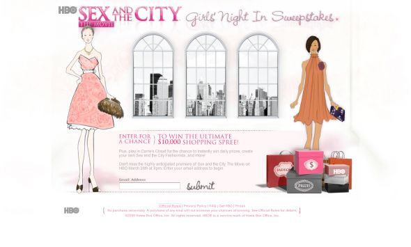 HBO Sex and the City The Movie Girls’ Night In Sweepstakes