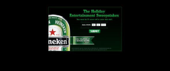 Holiday Entertainment Sweepstakes