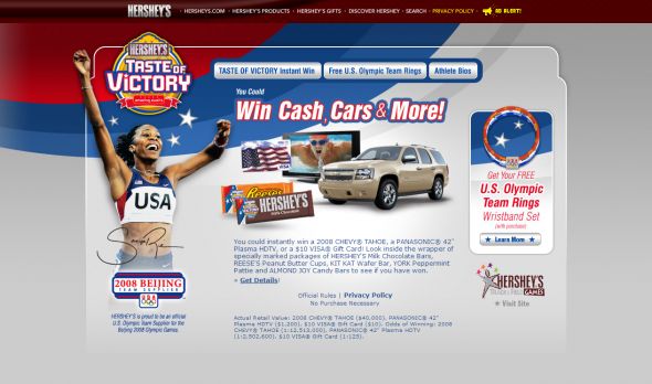 HERSHEY’S Taste of Victory Instant Win Game