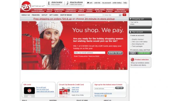 Circuit City’s Holiday On Us Sweepstakes