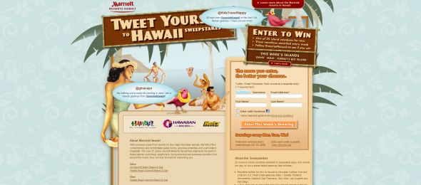 Marriott Tweet Yourself to Hawaii Sweepstakes
